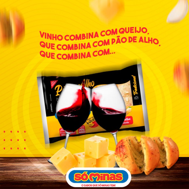 Vinho combina com queijo, que combina com pão de alho, que combina com...