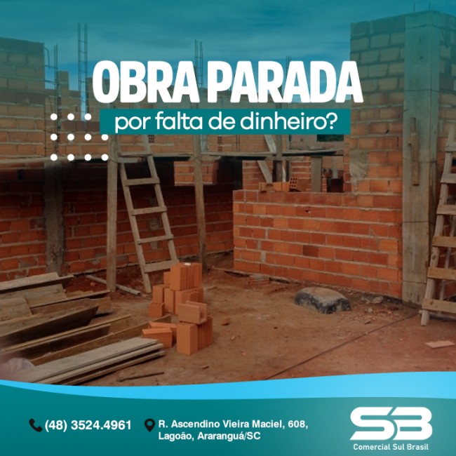 A falta de dinheiro está atrapalhando o início da sua obra?