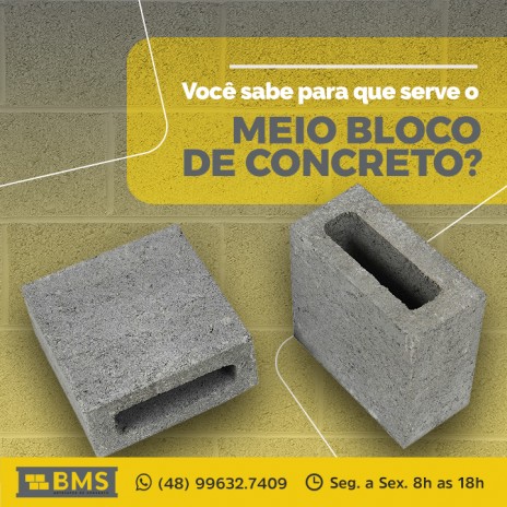 Você sabe para que serve o meio bloco de concreto?