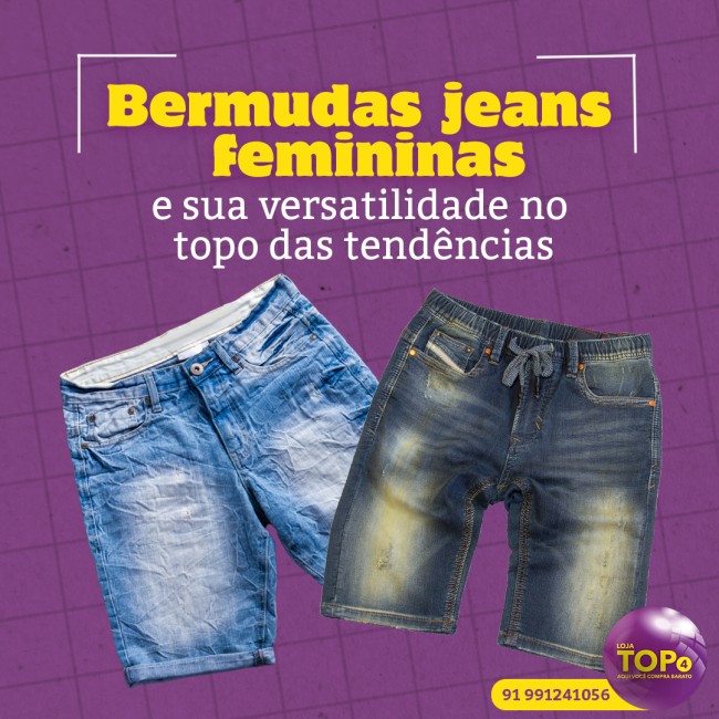 Bermudas jeans femininas e sua versatilidade no topo das tendências