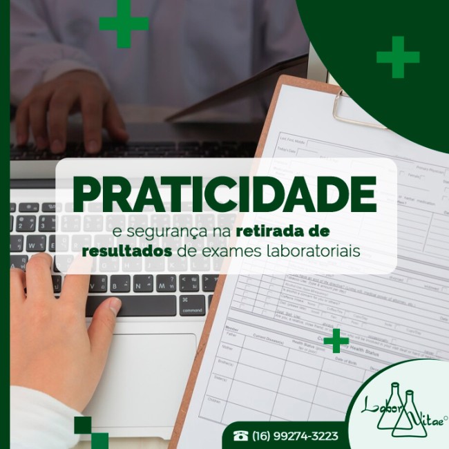 Praticidade e segurança na retirada de resultados de exames laboratoriais