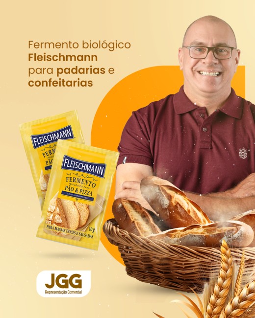 Fermento biológico Fleischmann para padarias e confeitarias