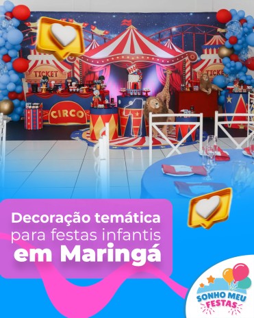 Decoração temática para festas infantis em Maringá