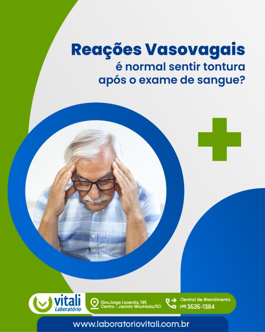 Reações vasovagais: é normal sentir tontura após o exame de sangue?