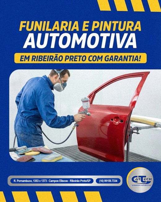 Funilaria e pintura automotiva em Ribeirão Preto com garantia!