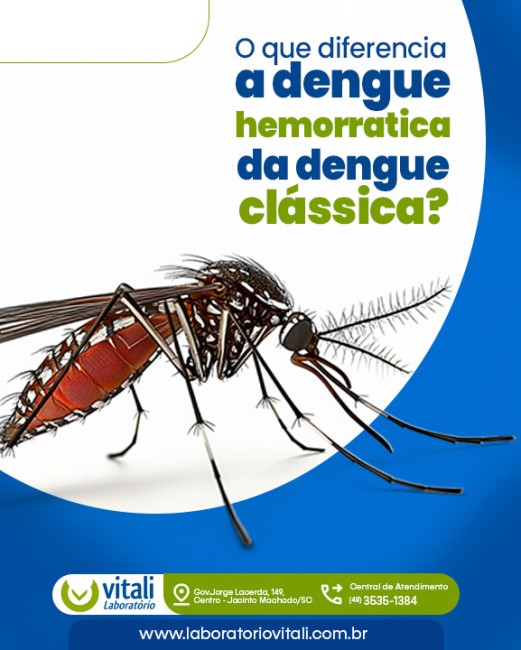 O que diferencia a dengue hemorrágica da dengue clássica?