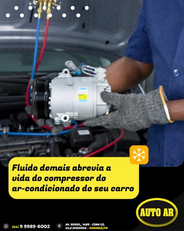 Fluido demais abrevia a vida do compressor do ar-condicionado do seu carro