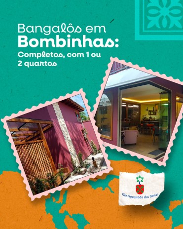 Bangalôs em Bombinhas completos, com 1 ou 2 quartos