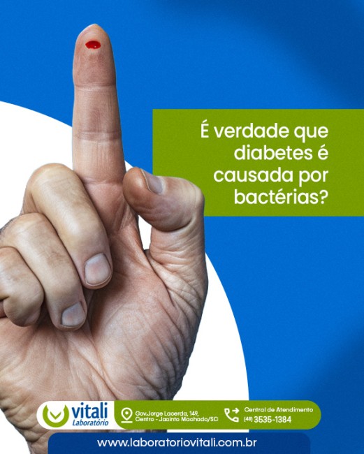 É verdade que diabetes é causada por bactérias?