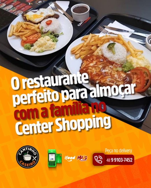 O restaurante perfeito para almoçar com a família no Center Shopping