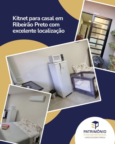 Kitnet para casal em Ribeirão Preto com excelente localização
