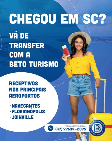 Chegou em SC?  Vá de Transfer com a Beto Turismo