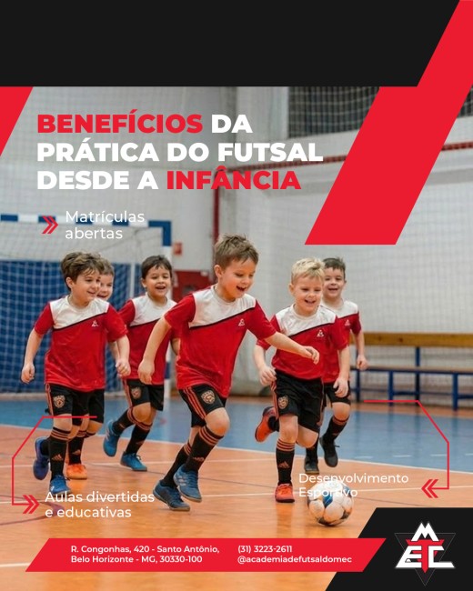 Benefícios da prática do futsal desde a infância