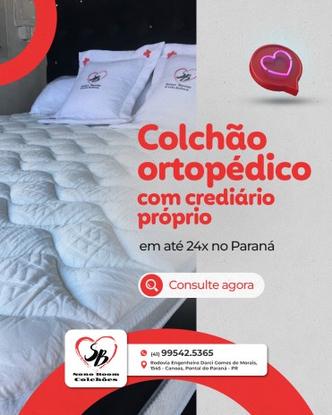 Colchão ortopédico com crediário próprio em até 24x no Paraná