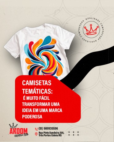Camisetas temáticas: é muito fácil transformar uma ideia em uma marca poderosa