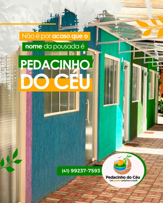Não é por acaso que o nome da pousada é Pedacinho do Céu