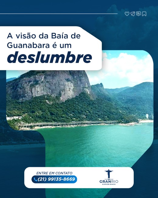 A visão da Baía de Guanabara é um deslumbre