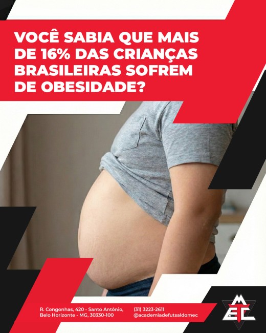 Você sabia que mais de 16% das crianças brasileiras sofrem de obesidade?