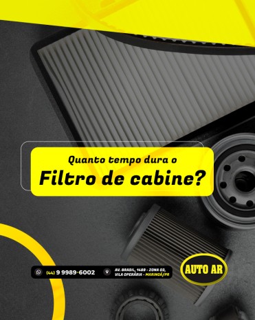 Quanto tempo dura o filtro de cabine?