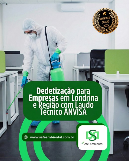Dedetização para Empresas em Londrina e Região com Laudo Técnico ANVISA