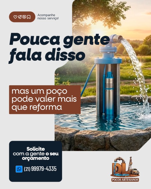 Pouca gente fala disso, mas um poço pode valer mais que reforma