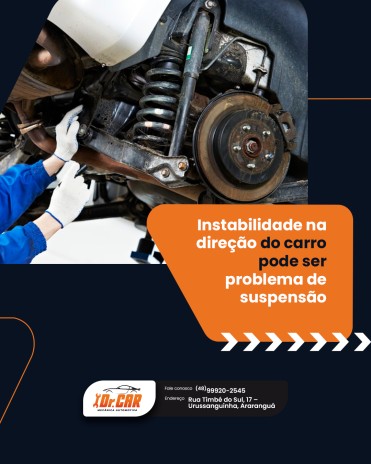 Instabilidade na direção do carro pode ser problema de suspensão