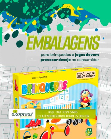 Embalagens para brinquedos e jogos devem provocar desejo no consumidor