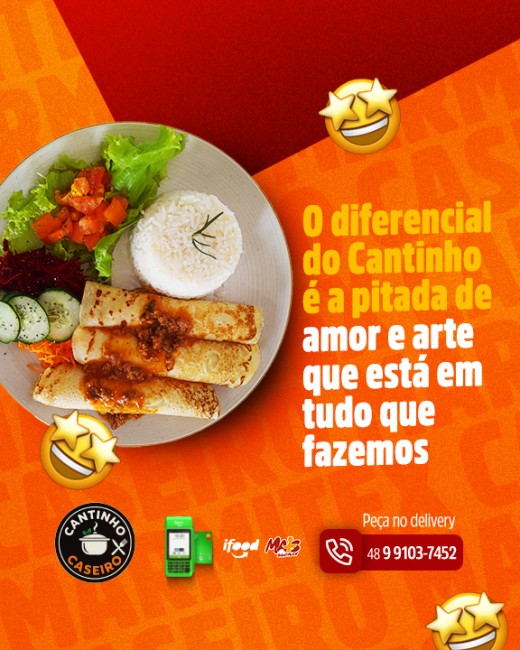 O diferencial do Cantinho é a pitada de amor e arte que está em tudo que fazemos