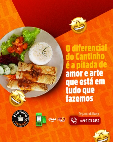 O diferencial do Cantinho é a pitada de amor e arte que está em tudo que fazemos