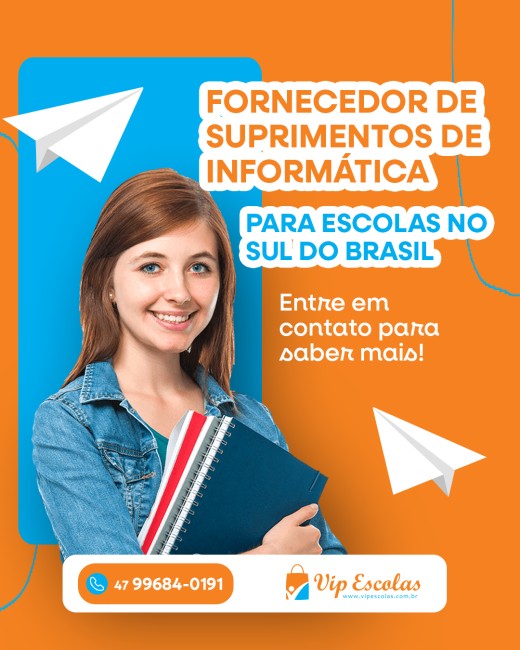 Fornecedor de suprimentos de informática para escolas em Santa Catarina