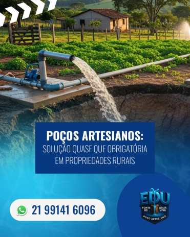 Poços artesianos: solução quase que obrigatória em propriedades rurais