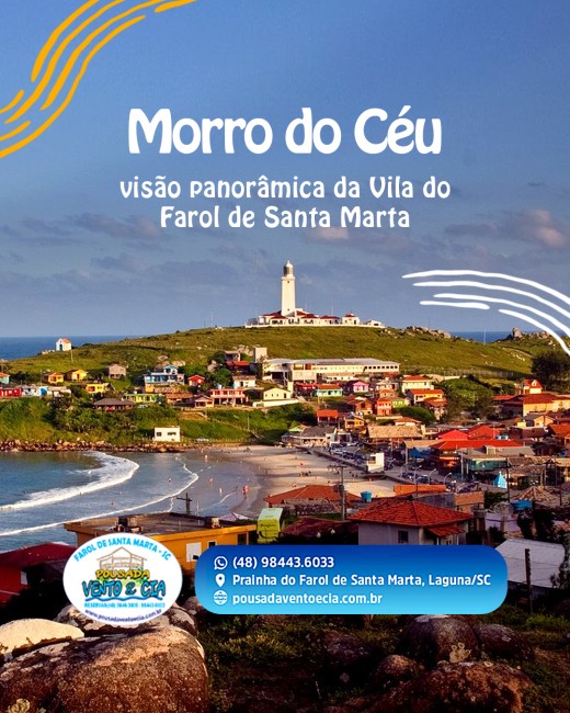Morro do Céu, visão panorâmica da Vila do Farol de Santa Marta