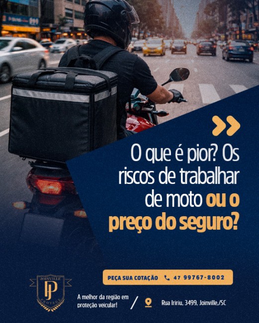 O que é pior? Os riscos de trabalhar de moto ou o preço do seguro?