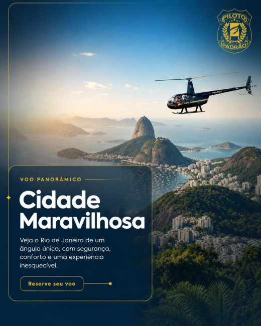 Voo panorâmico na Cidade Maravilhosa
