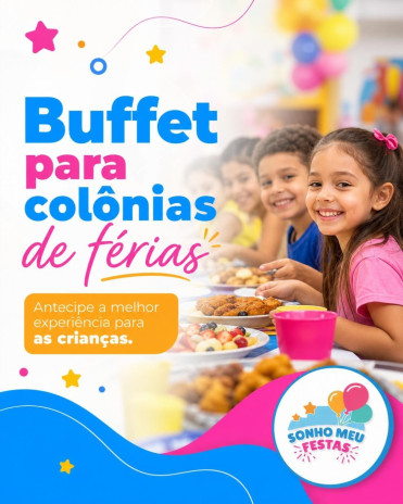 Buffet para colônias de férias