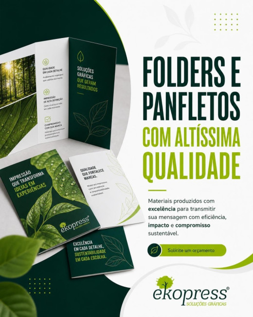 Folders e Panfletos com Altíssima Qualidade