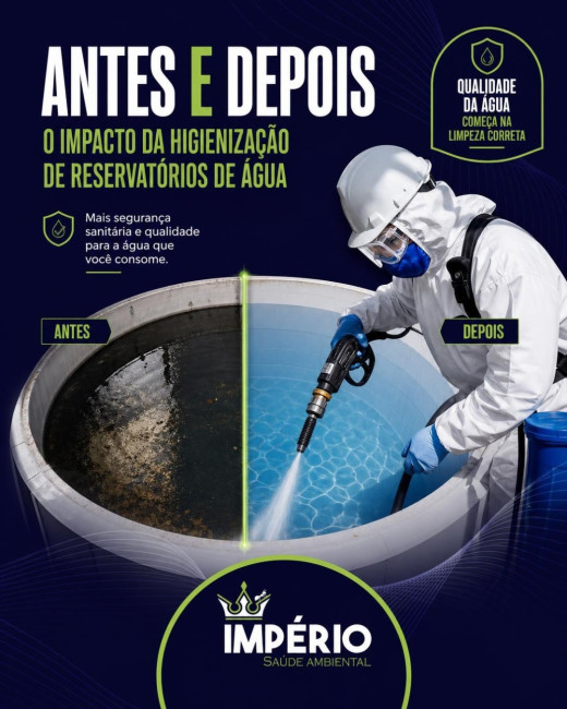 Antes e Depois: O Impacto da Higienização de Reservatórios de Água