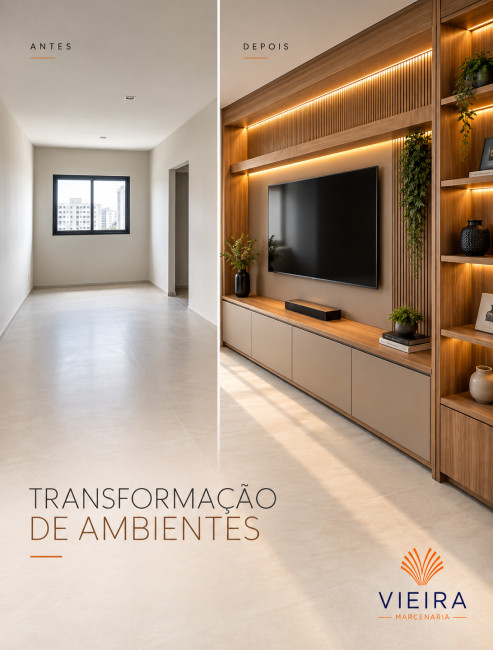 Transformação de Ambientes: Antes e Depois na Marcenaria Vieira
