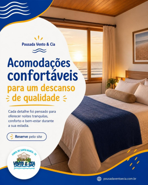 Acomodações confortáveis para um descanso de qualidade