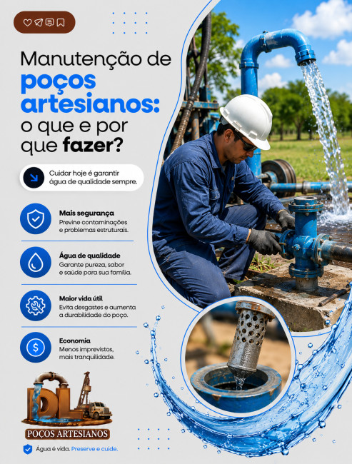 Manutenção de poços artesianos: o que e por que fazer?