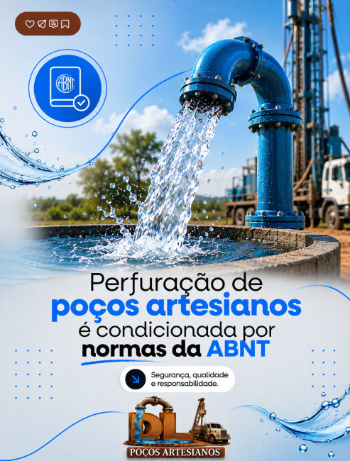 Perfuração de poços artesianos é condicionada por normas da ABNT