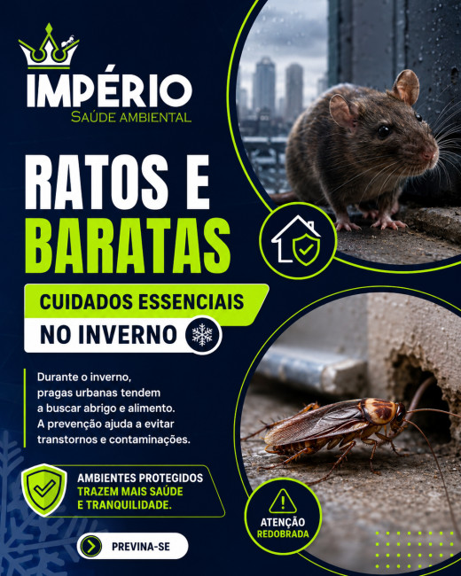 RATOS E BARATAS NO INVERNO